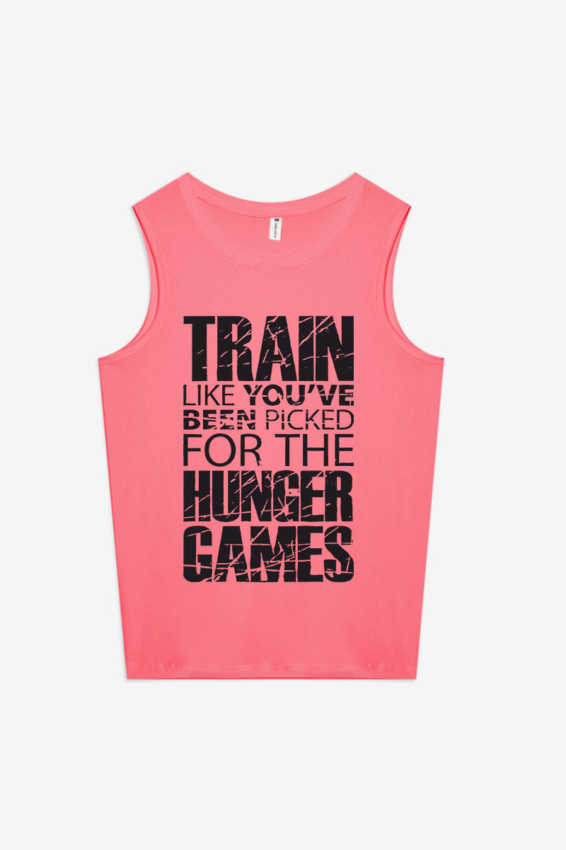 Train Like You've Been Picked For The Hunger Games Printed Women's Vest-traneing