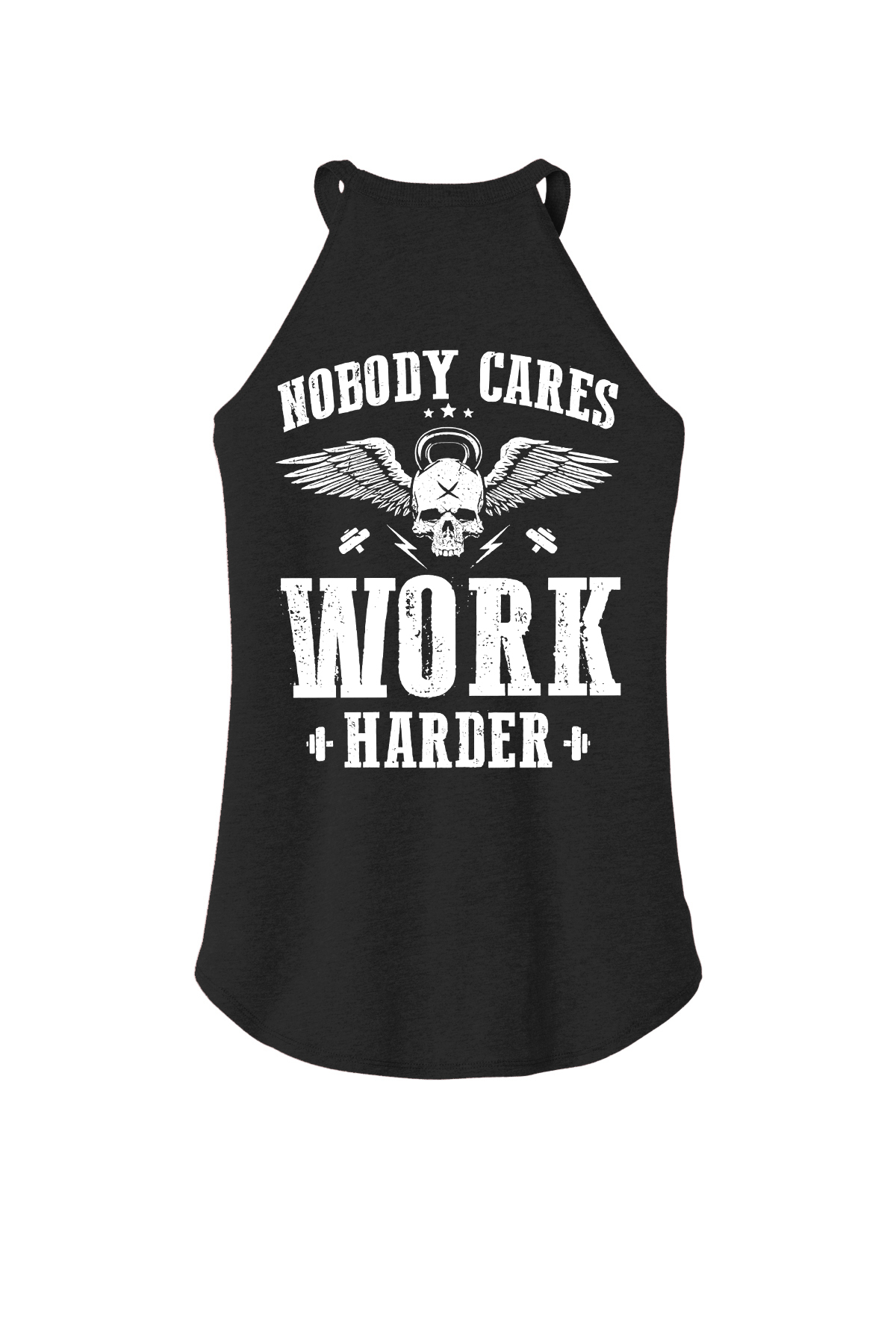 Nobody Cares Work Harder Printed Women's Yoga Tank Tops-traneing