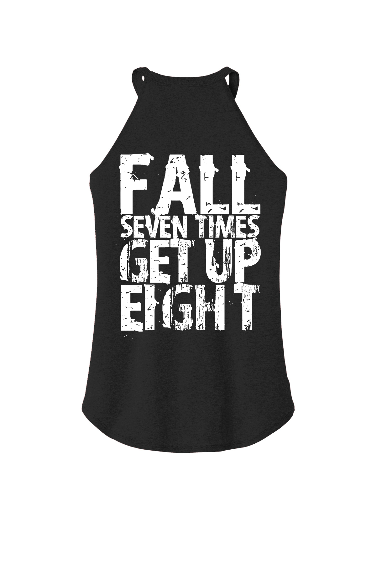 Fall Seven Times Get Up Eight Printed Women's Yoga Tank Tops-traneing
