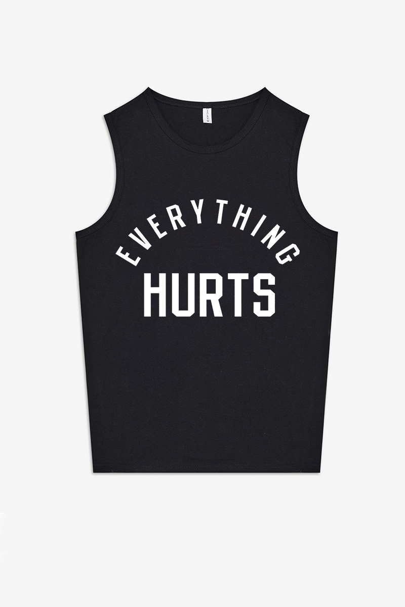 Everything Hurts Printed Women's Vest-traneing