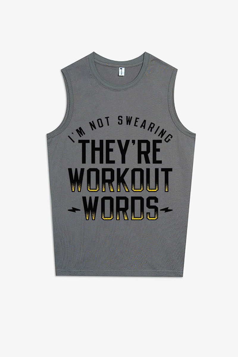 I'm Not Swearing They're Workout Words Printed Women's Vest-traneing