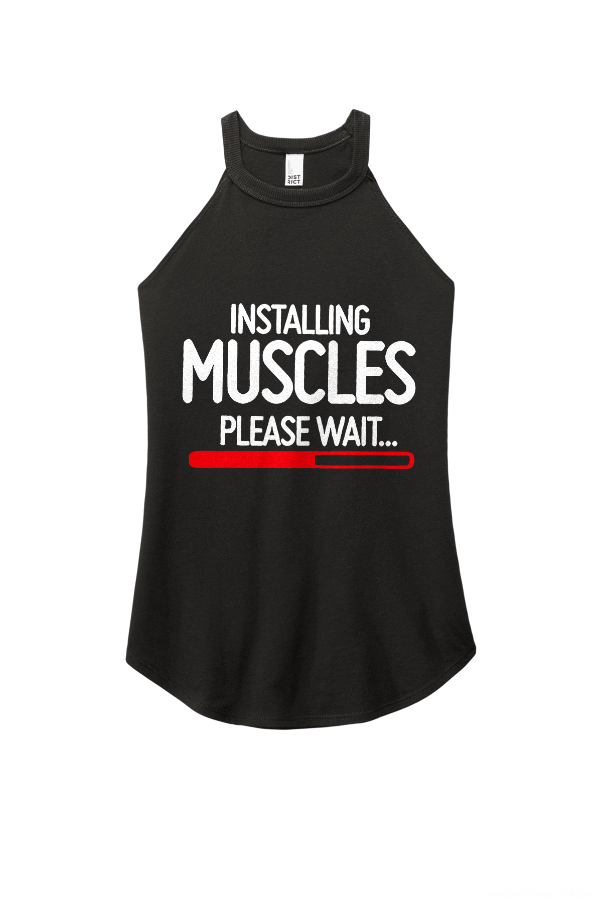 Installing Muscles Please Wait Printed Women's Halter Tank Tops-traneing