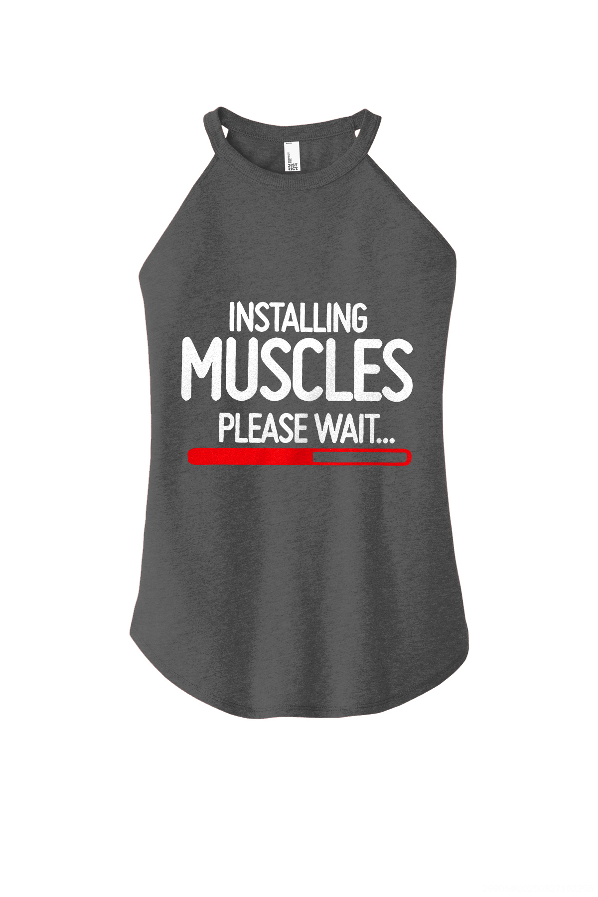 Installing Muscles Please Wait Printed Women's Halter Tank Tops-traneing