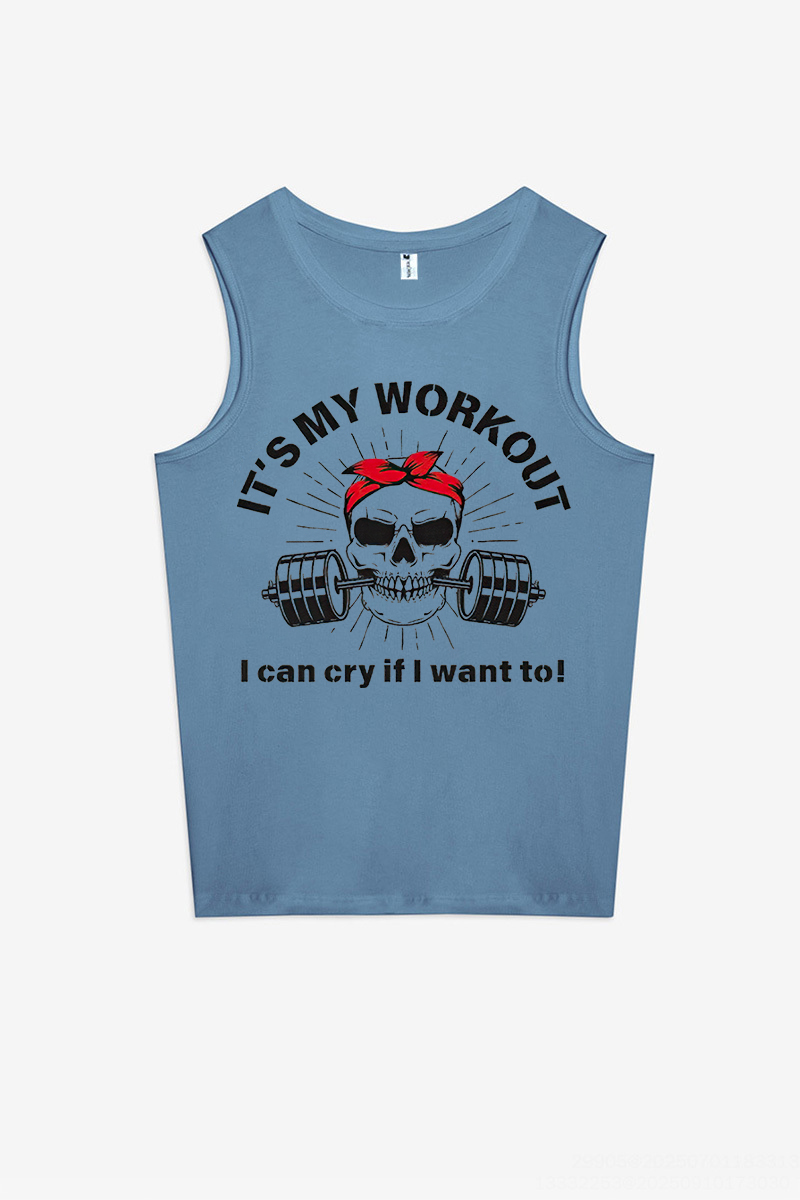 It's My Workout I'll Cry If I Want To Printed Women's Vest-traneing