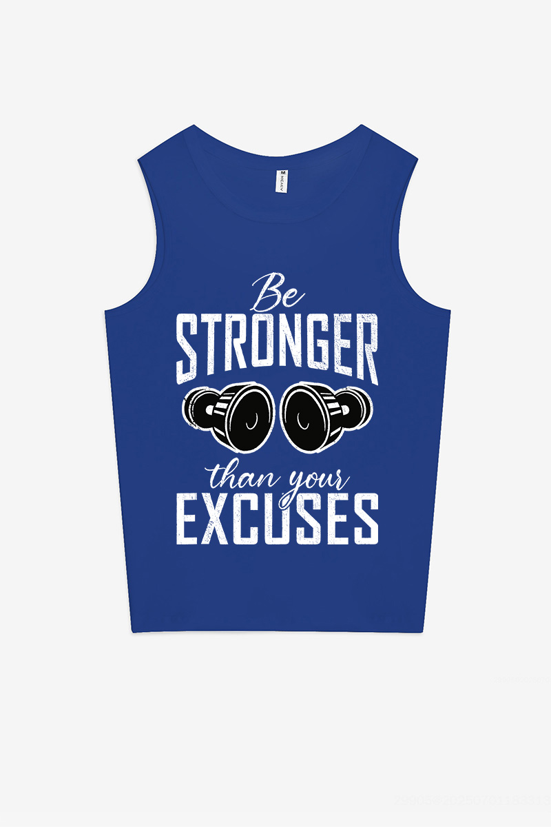 Be Stronger Than Your Excuses Printed Women's Vest-traneing