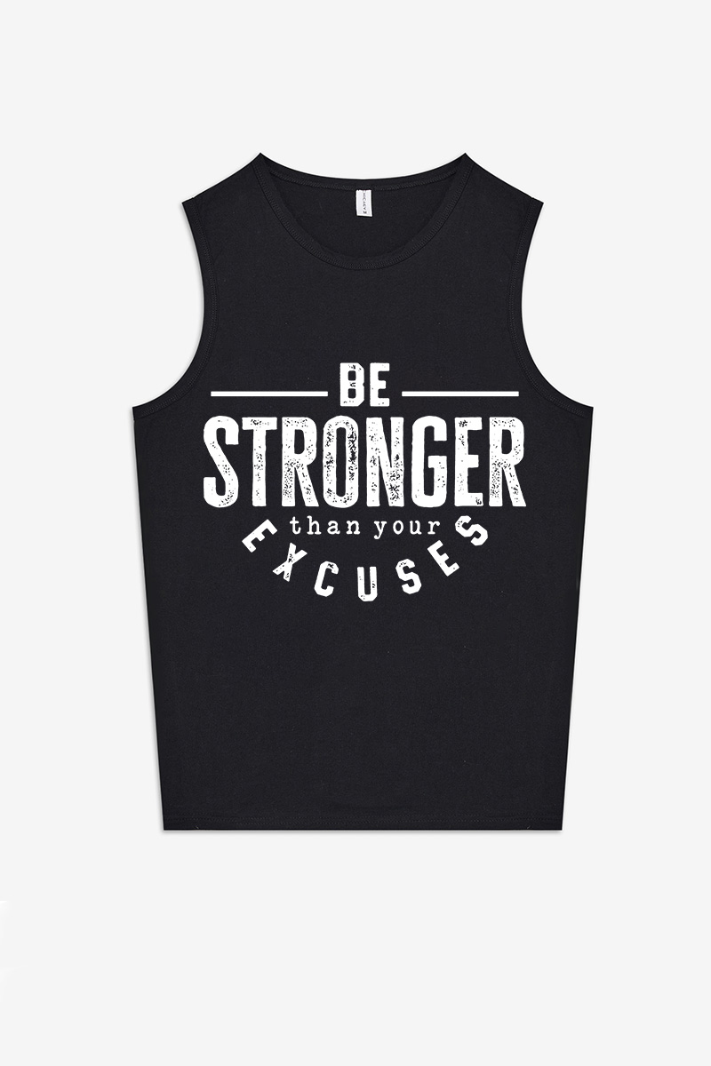 Be Stronger Than Your Excuses Printed Women's Vest-traneing