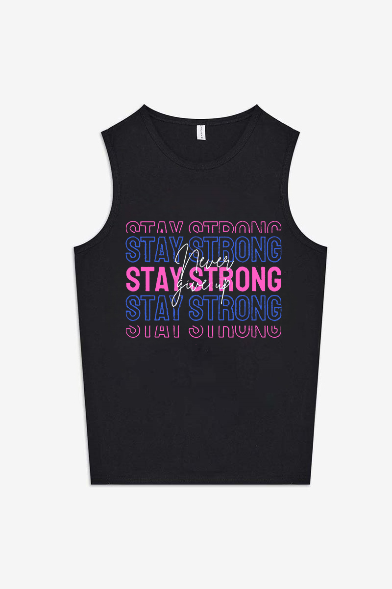 Stay Strong Printed Women's Vest-traneing
