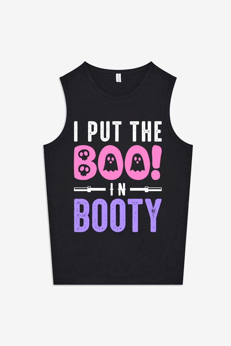 I Put The Boo! In Booty Printed Women's Vest-traneing