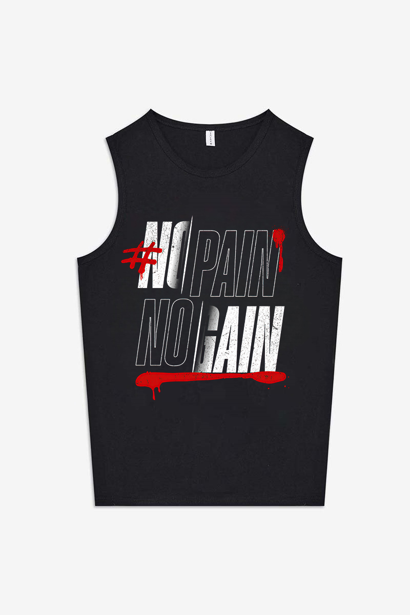 No Pain No Gain Printed Women's Vest-traneing