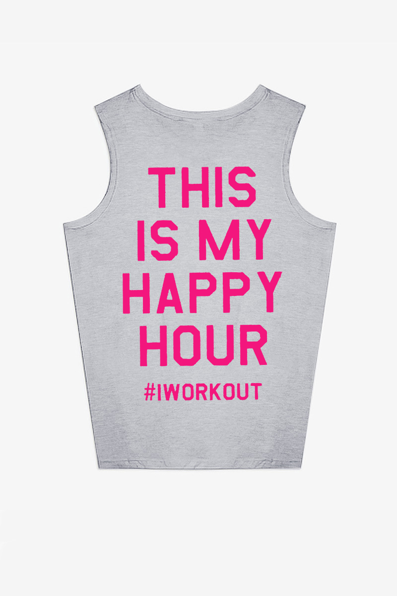 This Is My Happy Hour Printed Women's Vest-traneing