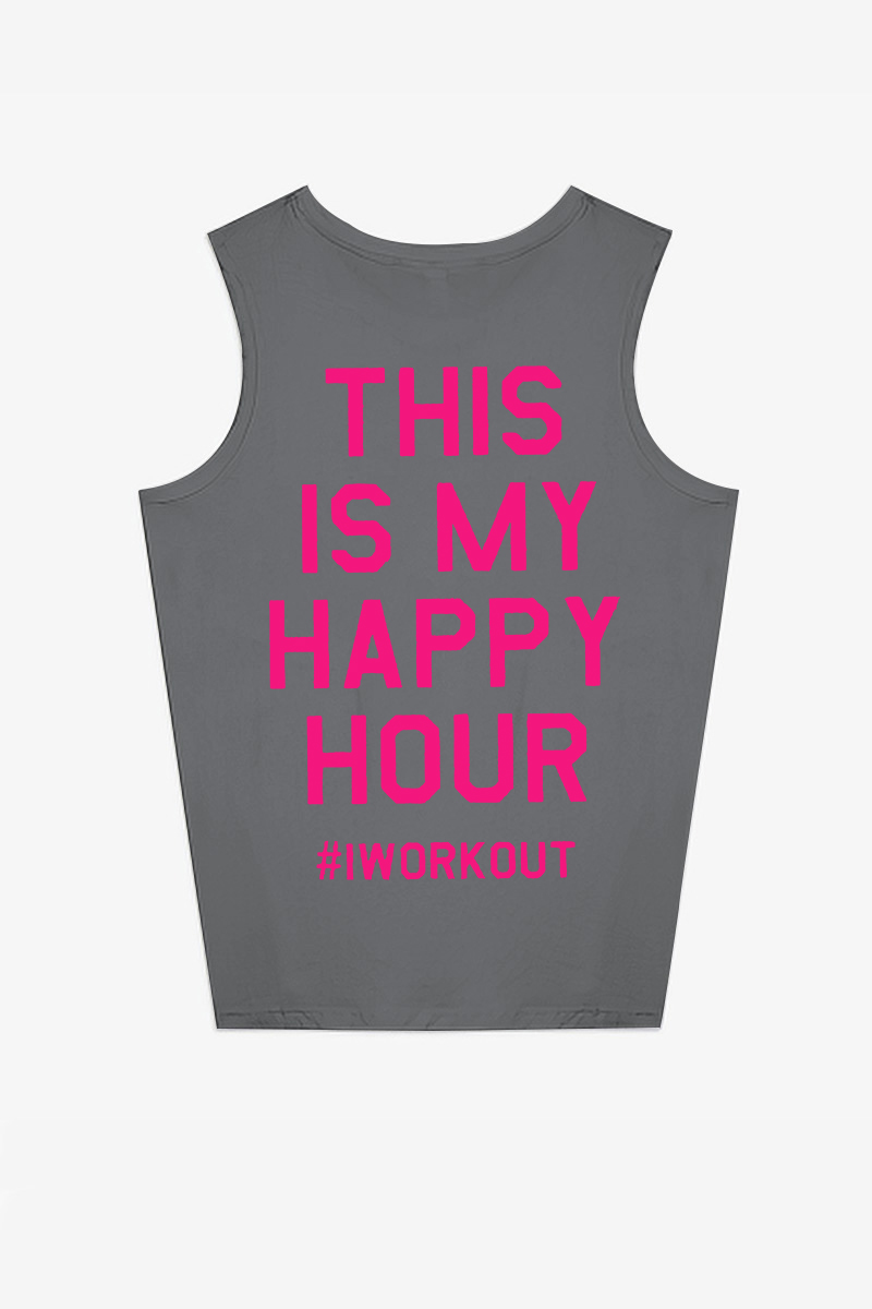 This Is My Happy Hour Printed Women's Vest-traneing