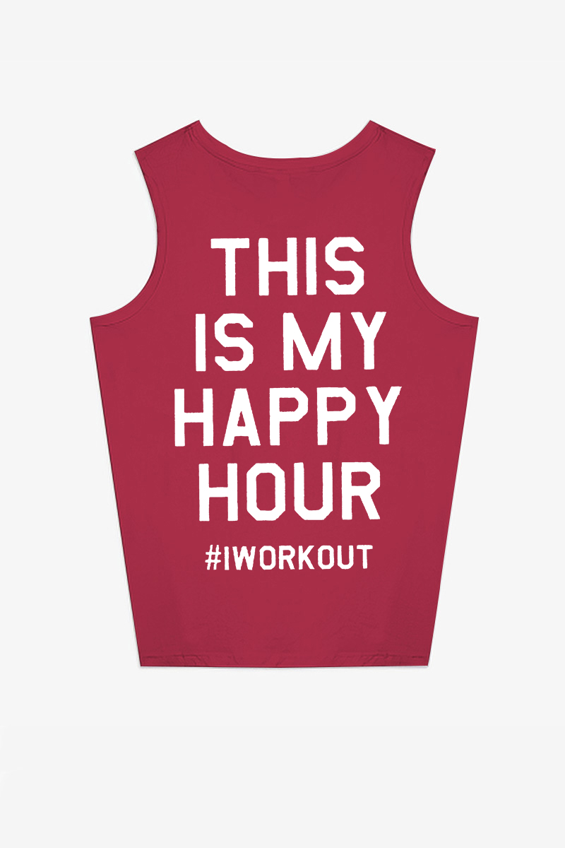 This Is My Happy Hour Printed Women's Vest-traneing