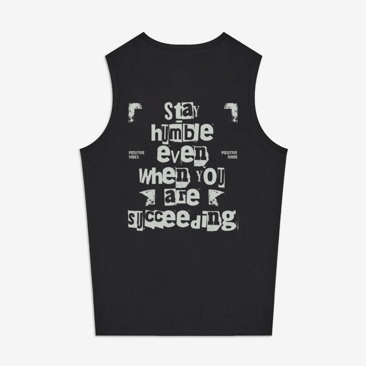 Stay Humble Even When You Are Succeeding Printed Women's Vest-traneing
