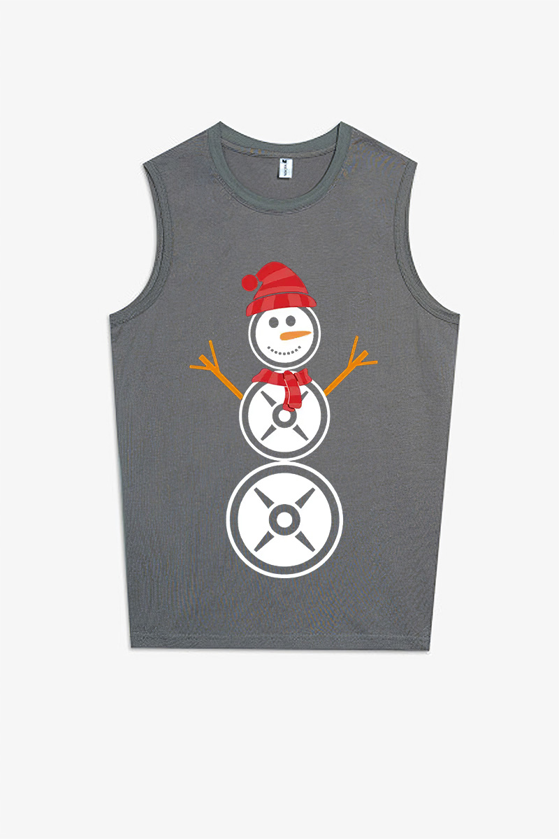 Christmas Snowman Printed Women's Vest-traneing