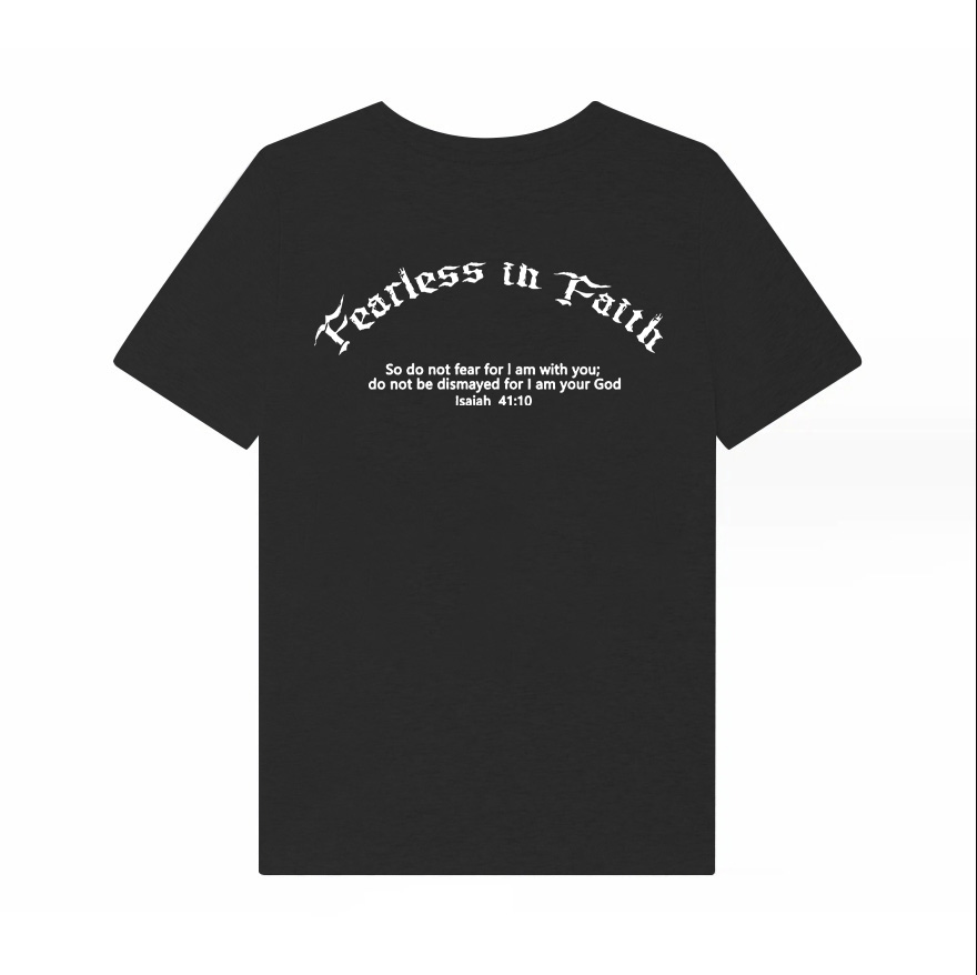Fearless In Faith Printed Women's T-shirt-traneing