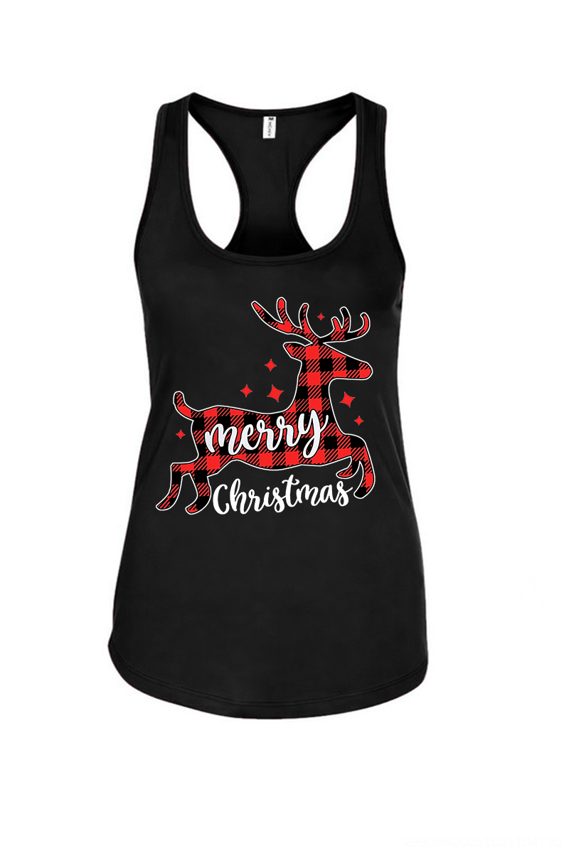 Merry Christmas Printed Women's Tank Top-traneing