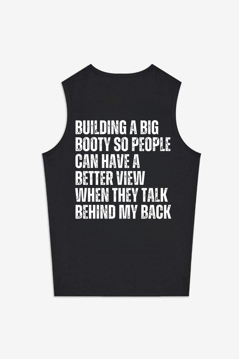 Building A Big Booty So People Can Have A Better View Printed Women's Vest-traneing