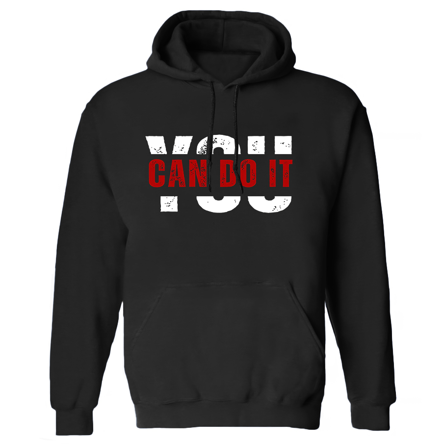 You Can Do It Printed Women's Hoodie with Drawstring