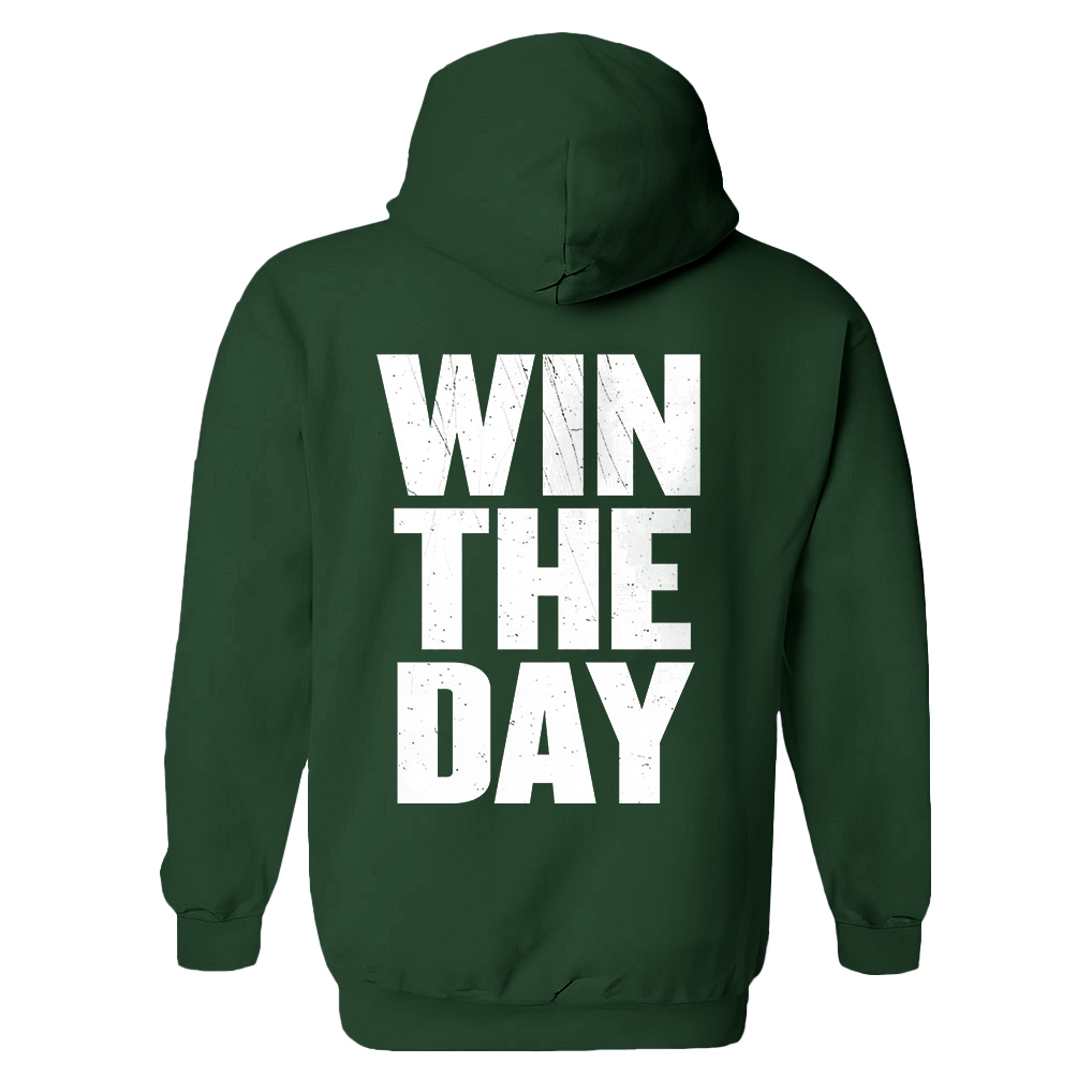 Win The Day Printed Women's Heavyweight Hoodie with Drawstring-traneing