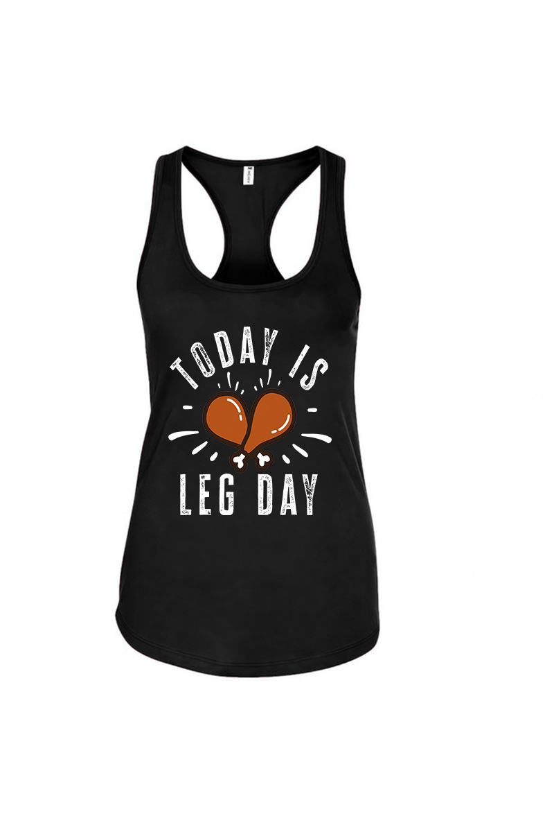 Today Is Leg Day Printed Women's Tank Top-traneing