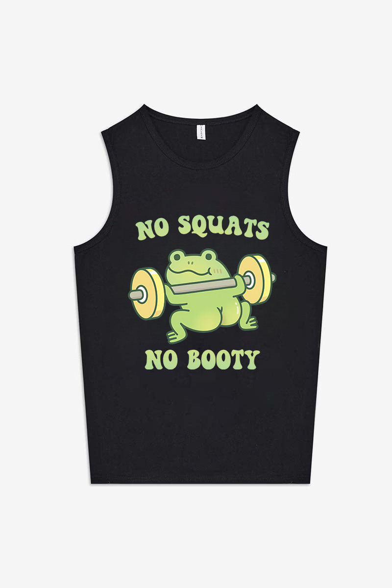 No Squats No Booty Printed Women's Vest-traneing