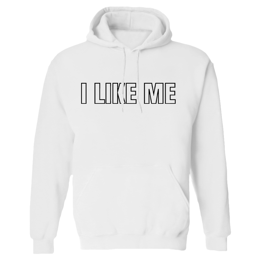 I Like Me Printed Women's Heavyweight Hoodie with Drawstring-traneing