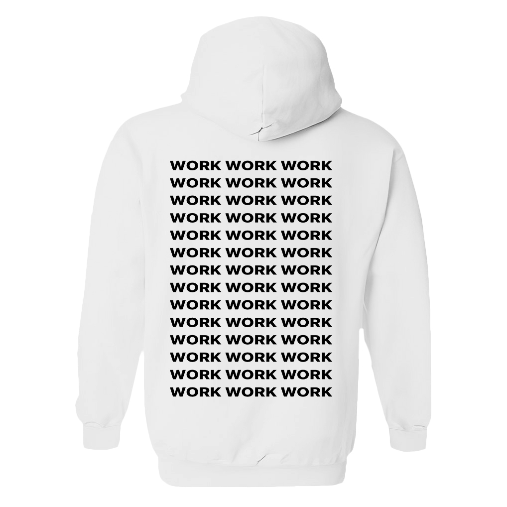 Work Work Work Funny Printed Women's Heavyweight Hoodie with Drawstring-traneing