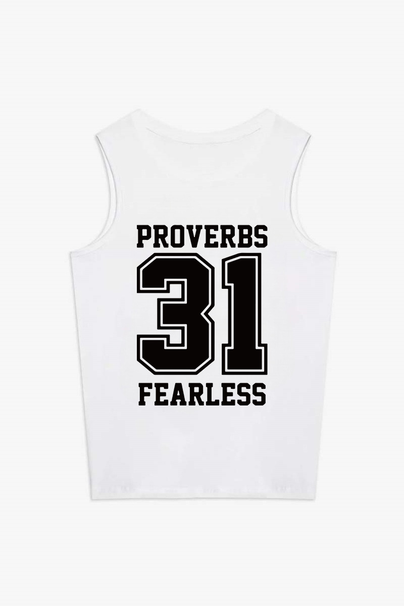 Proverbs 31 Fearless Printed Women's Vest-traneing