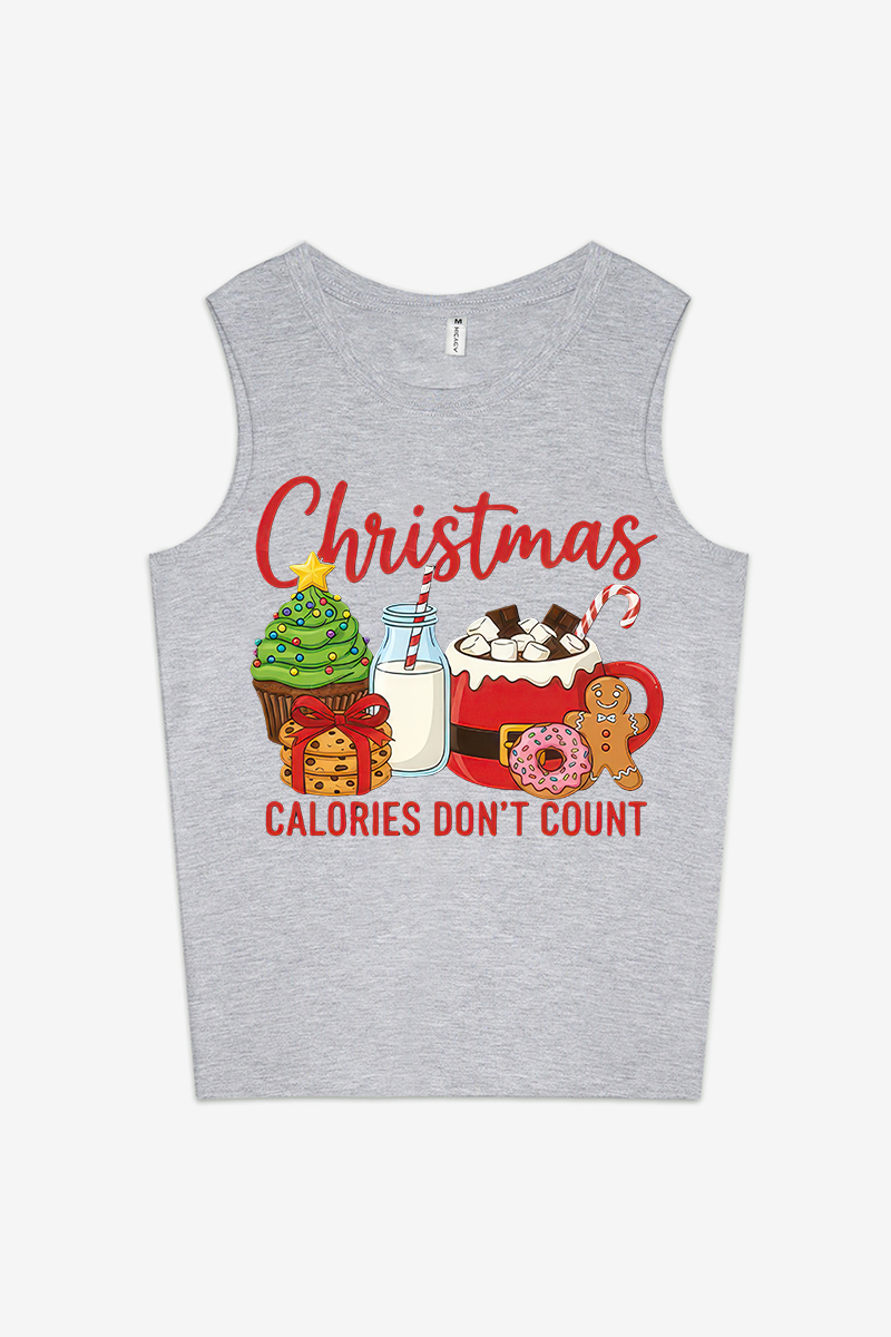 Christmas Calories Don't Count Printed Women's Vest-traneing