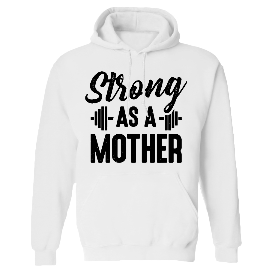 Strong As A Mother Printed Women's Hoodie with Drawstring Image - 6