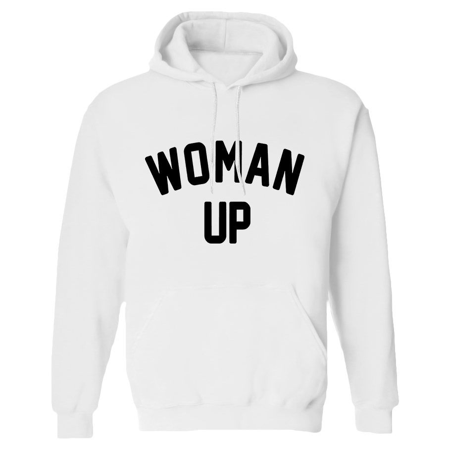 Woman Up Women's Hoodie with Drawstring-traneing