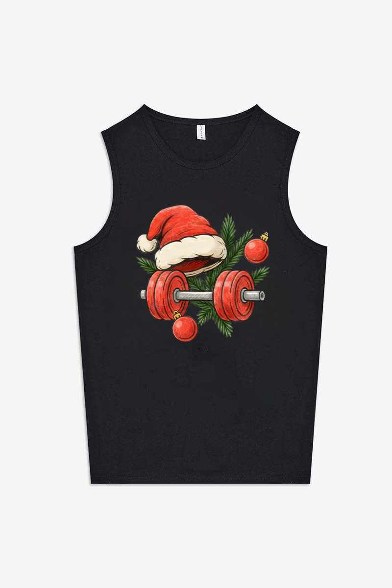 Fitness Christmas Printed Women's Vest-traneing