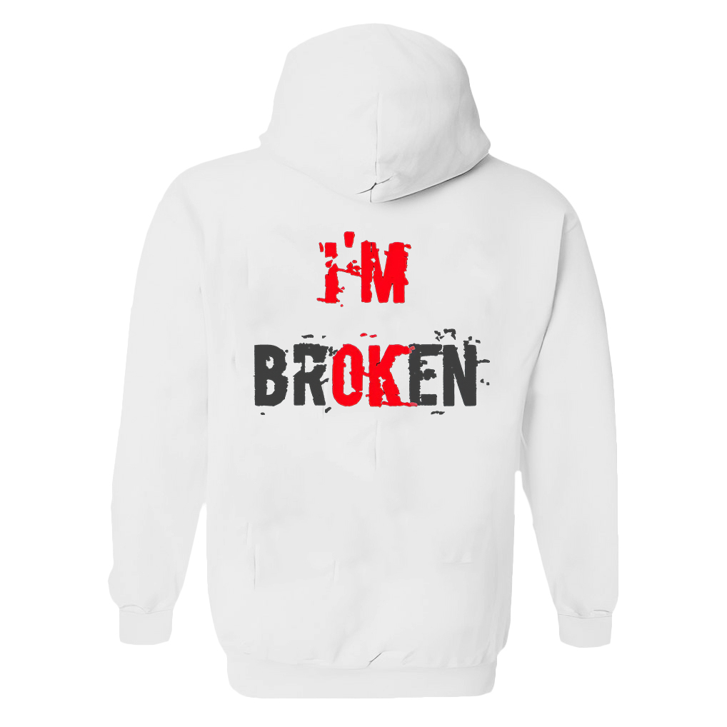 I'm Broken Printed Women's Hoodie Image - 4