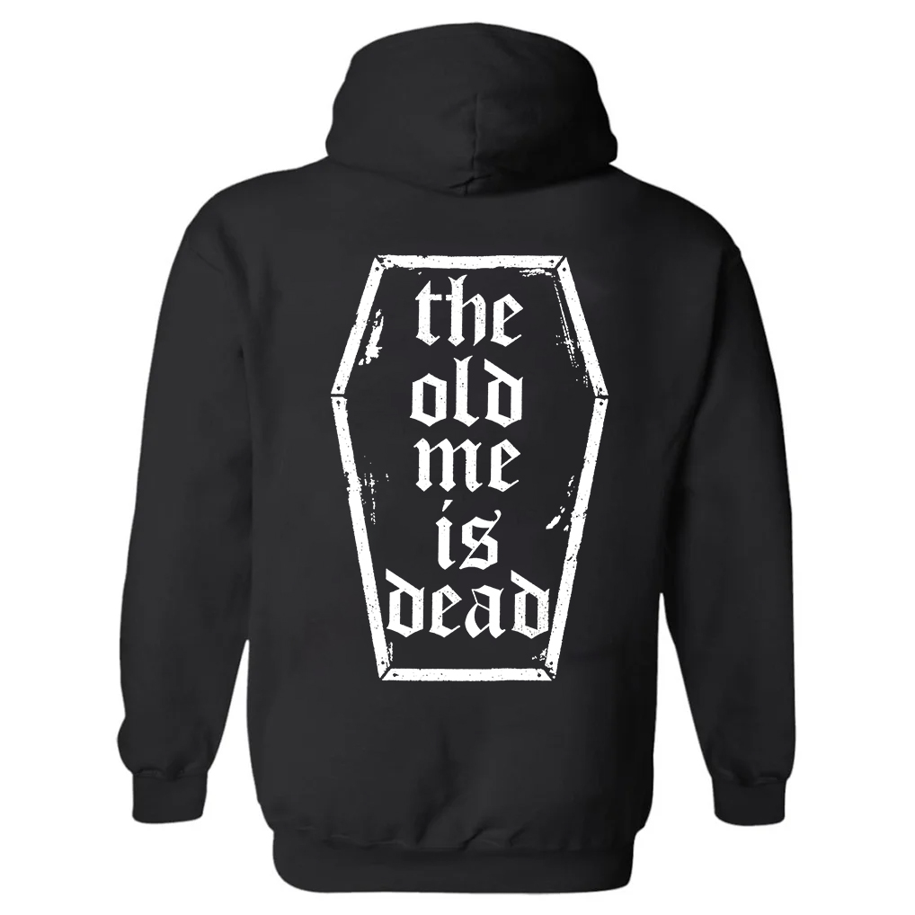 The Old Me Is Dead Printed Women's Heavyweight Hoodie with Drawstring