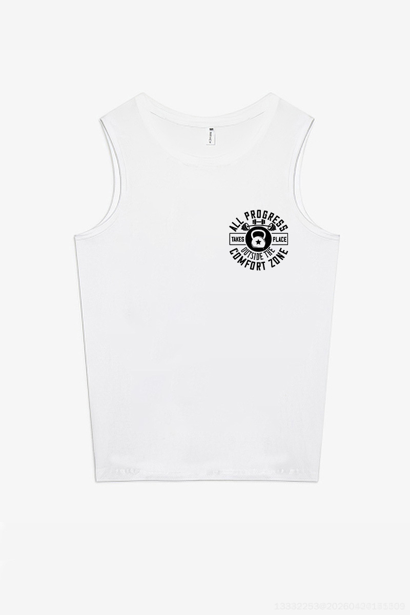 All Progress Takes Place Cutside The Comfort Zone Printed Women's Vest