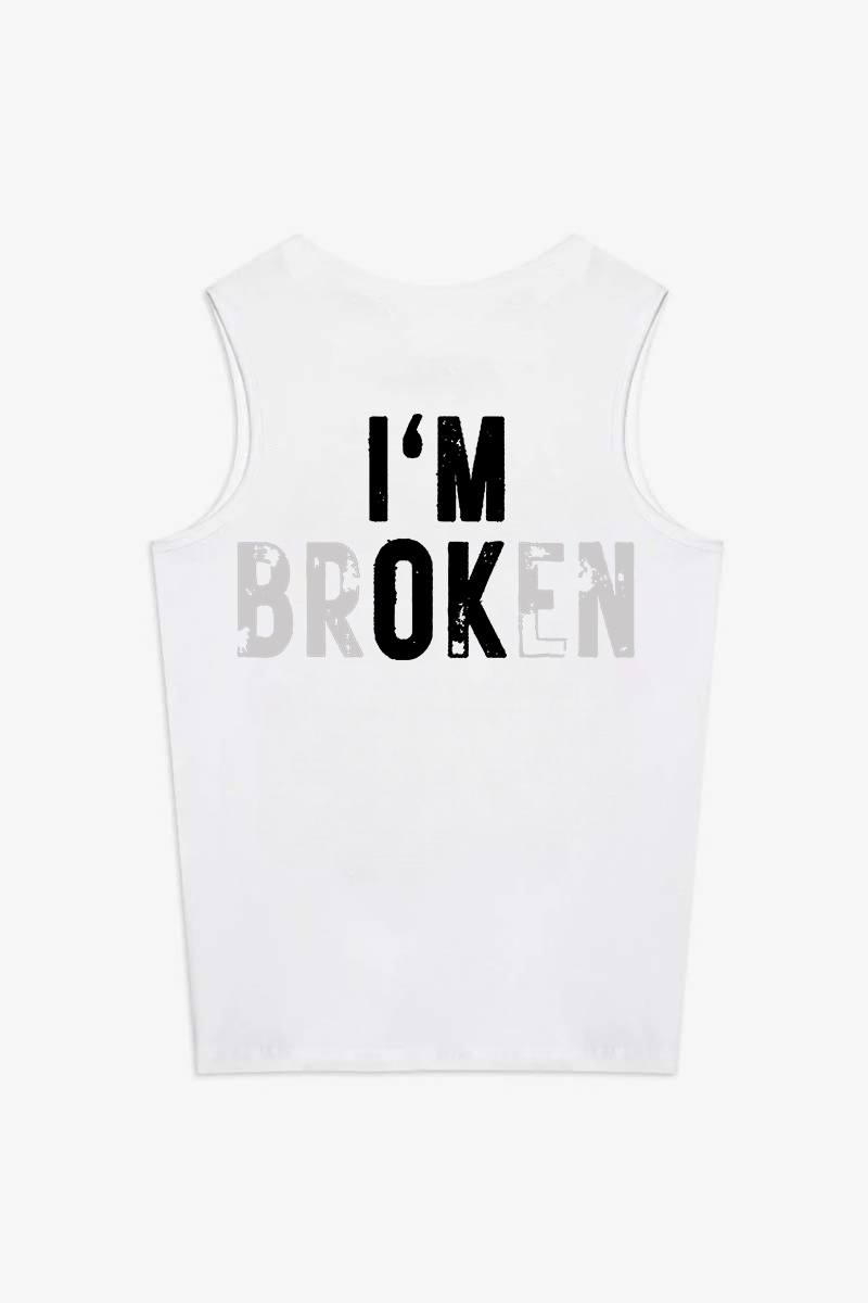 I'm Ok I'm Broken Printed Women's Vest Image - 3