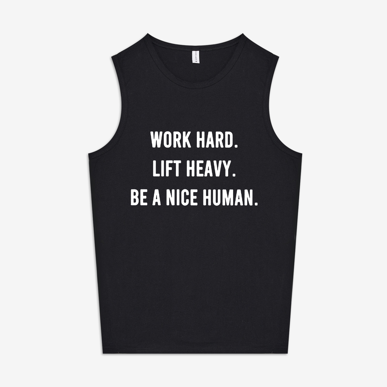 WORK HARD. LIFT HEAVY. BE A NICE HUMAN. Printed Women's Vest Image - 5
