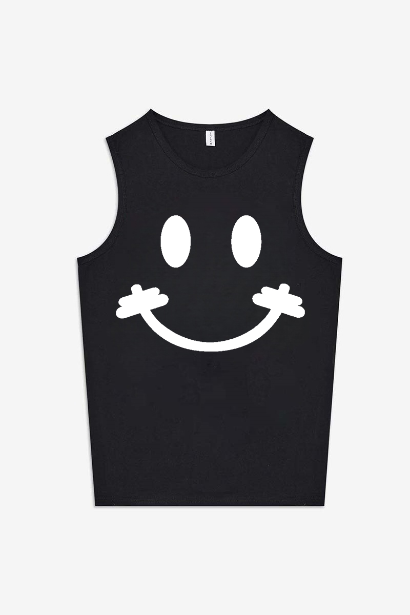 Smiley Face Printed Women's Vest Image - 2