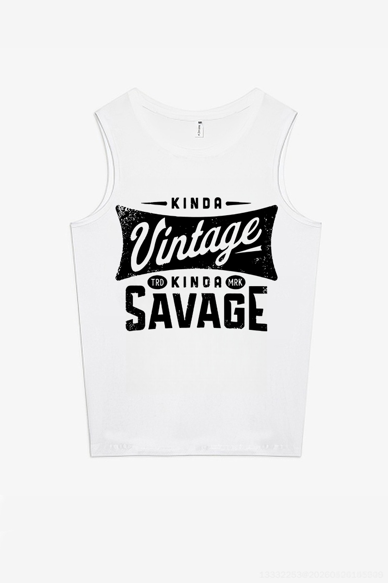 Kinda Vintage Kinda Savage Printed Women's Vest Image - 2