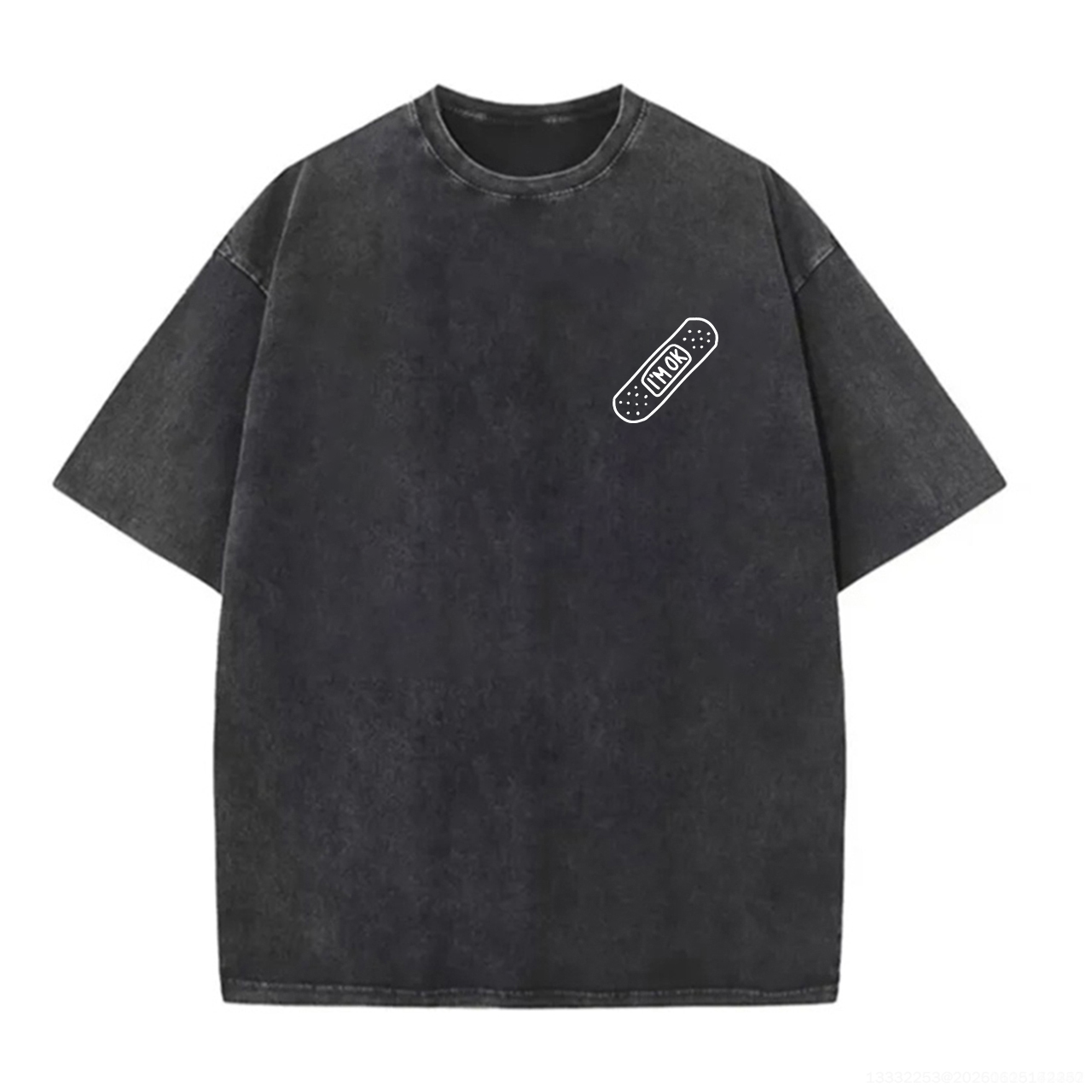 I'm Broken I'm Ok Printed Unisex Washed T-Shirt Image - 3