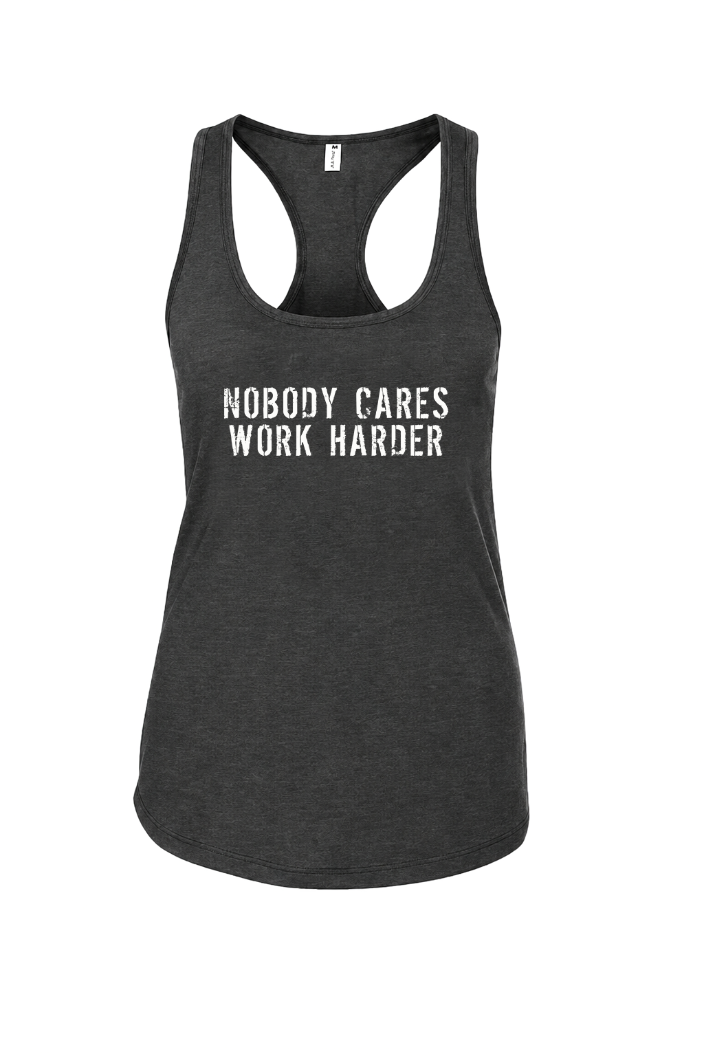 Nobody Cares Work Harder Printed Women's Tank Image - 5