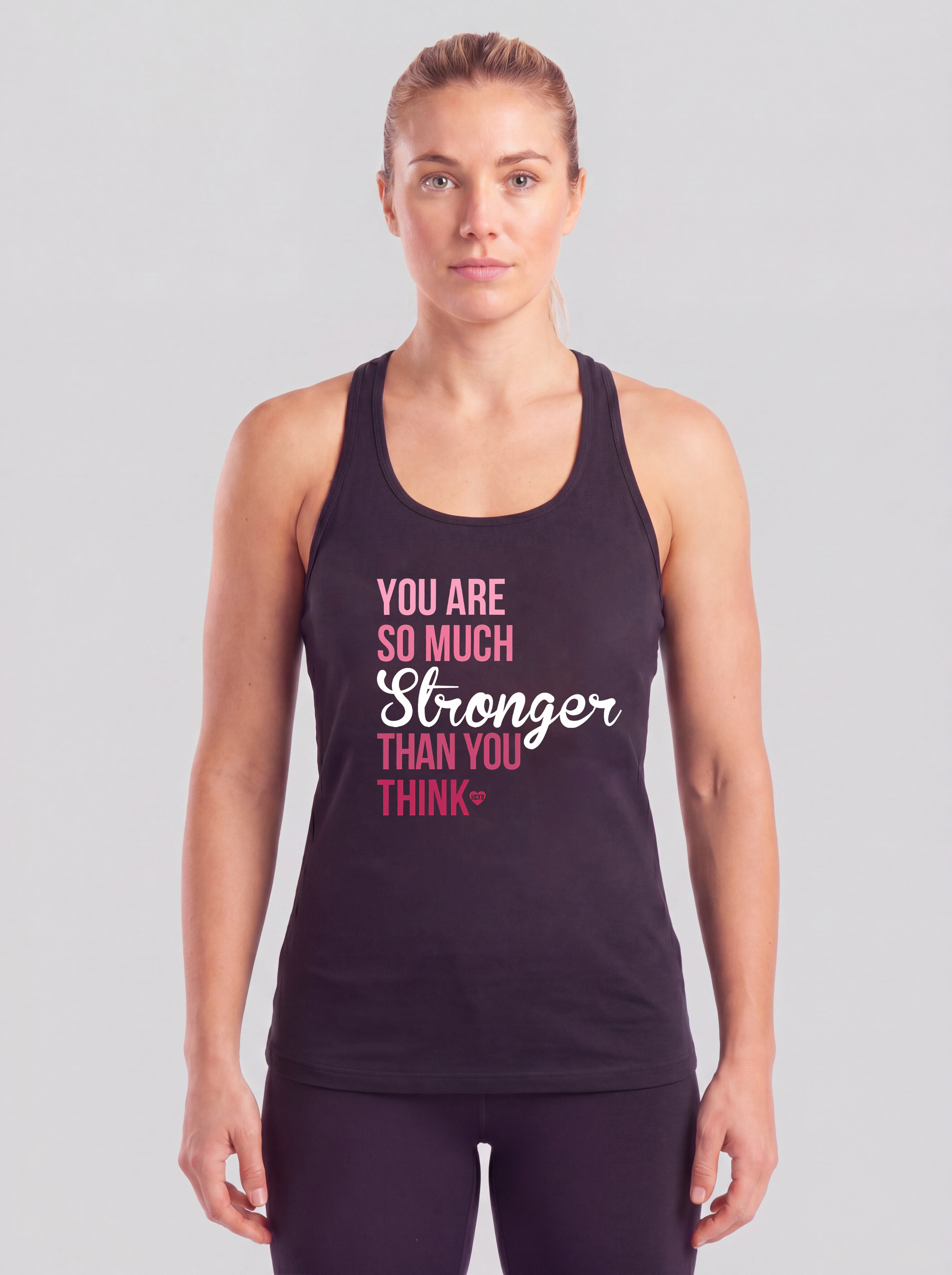 You Are So Much Stronger Than You Think Printed Racerback Tank Tops Image - 2