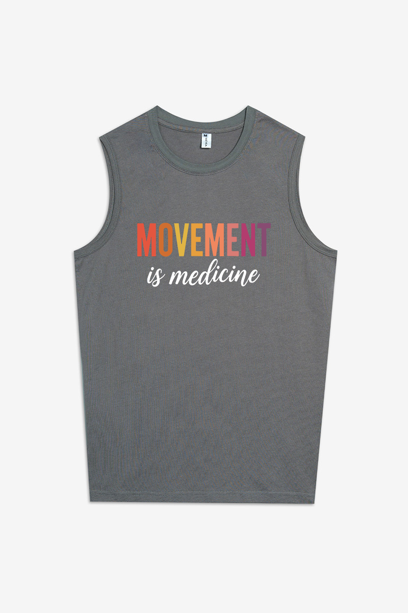Movement Is Medicine Printed Women's Vest Image - 3