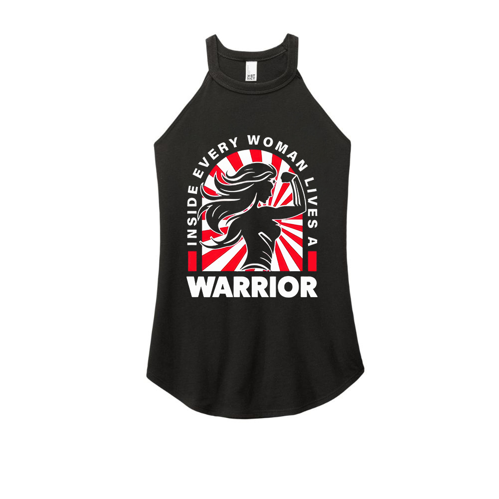 Inside Every Woman Lives A Warrior Printed Yoga Tank Tops