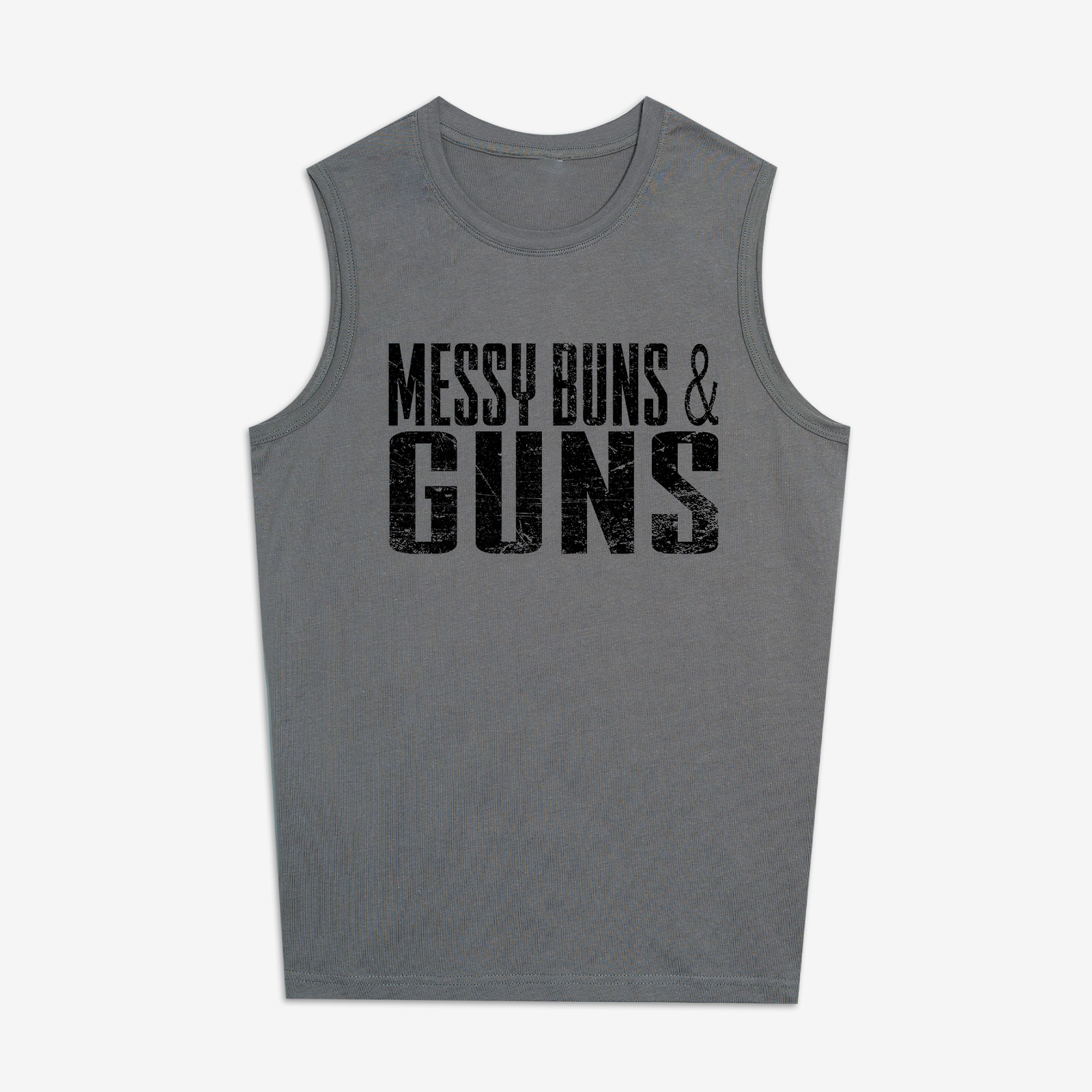 Messy Buns & Guns Printed Women's Vest