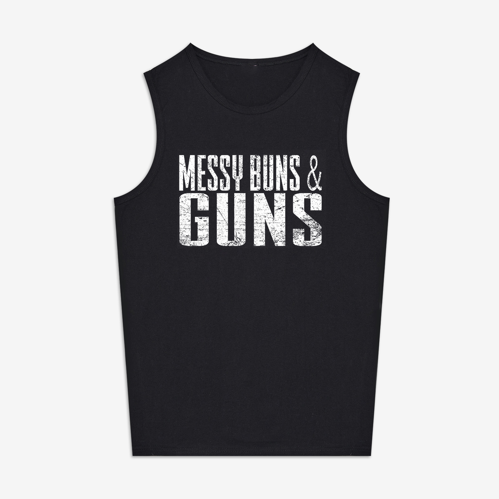 Messy Buns & Guns Printed Women's Vest