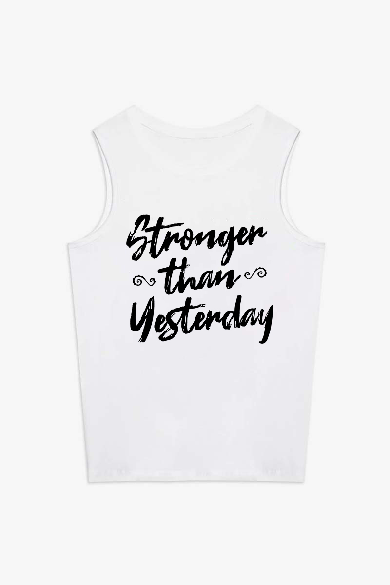 Stronger Than Yesterday Printed Women's Vest