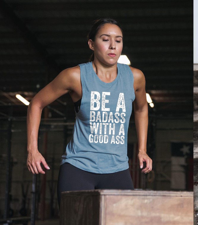 BE A BADASS WITH A GOOD ASS Printed Women's Vest