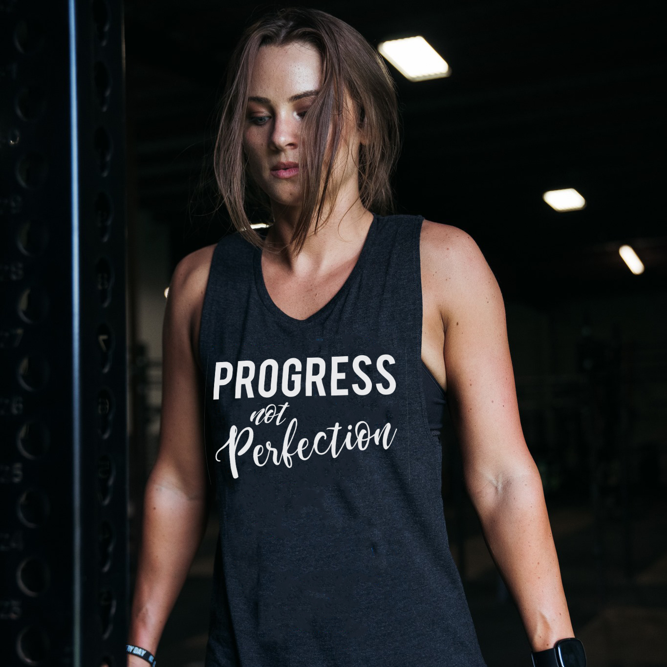 Progress Not Perfection Print Women's Vest