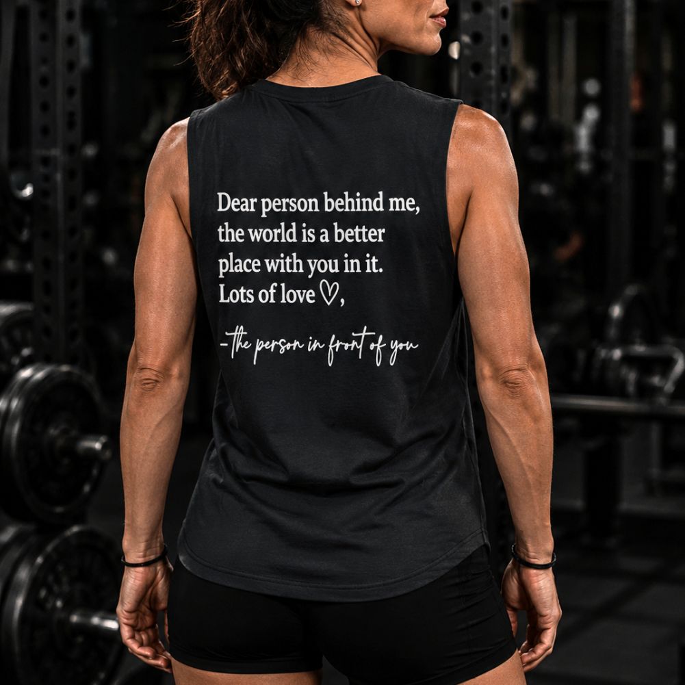 Dear Person Behind Me Printed Women's Vest